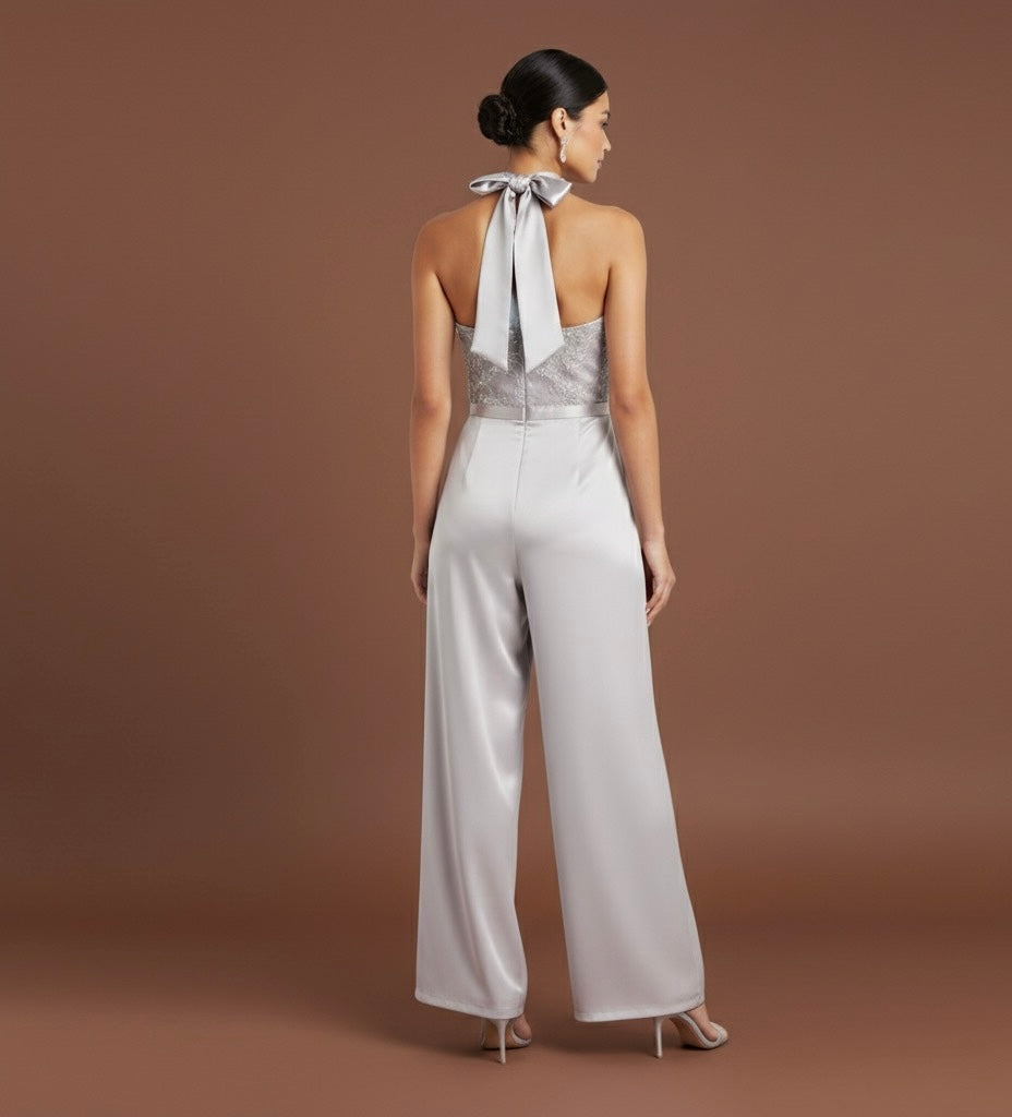 Luna Silver Jumpsuit