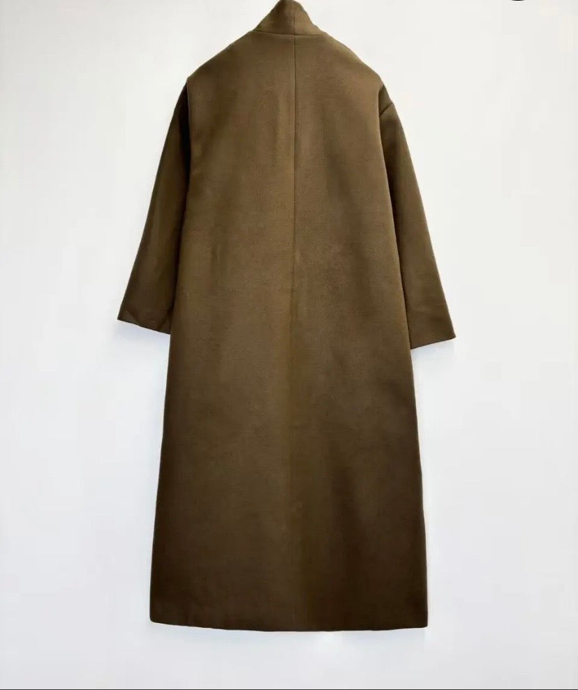 Scarf Detailed Long Coat