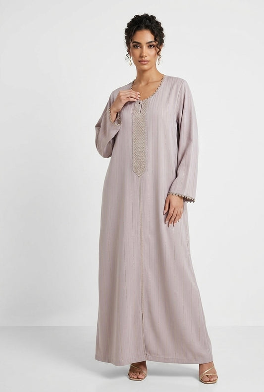 Luxury Hand-Stitched Moroccan Kaftan