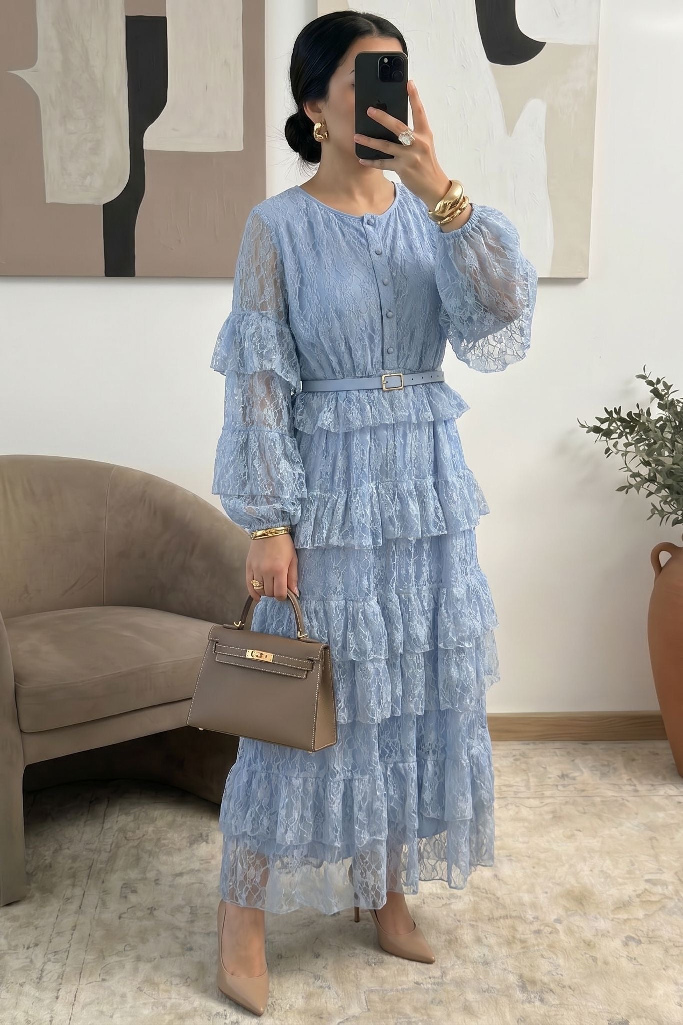 Rose Lace Maxi Dress