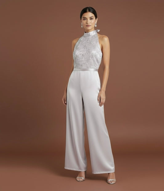 Luna Silver Jumpsuit